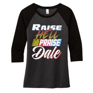 Raise Hell Praise Dale Retro Women's Tri-Blend 3/4-Sleeve Raglan Shirt