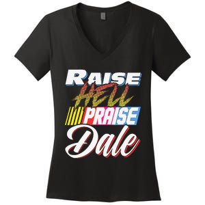 Raise Hell Praise Dale Retro Women's V-Neck T-Shirt