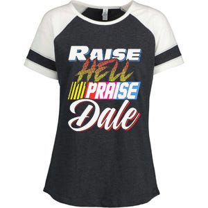 Raise Hell Praise Dale Retro Enza Ladies Jersey Colorblock Tee