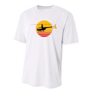 R44 Helicopter Pilot Aviation R44 Helicopter Youth Performance Sprint T-Shirt