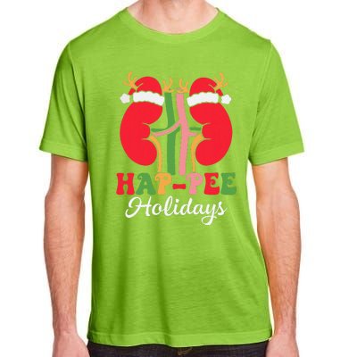 Retro Hap Pee Dialysis Kidney Nurse Santa Christmas Party Adult ChromaSoft Performance T-Shirt