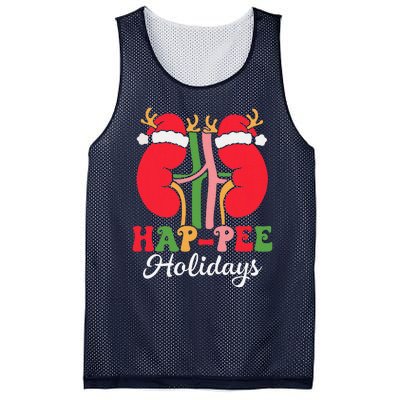 Retro Hap Pee Dialysis Kidney Nurse Santa Christmas Party Mesh Reversible Basketball Jersey Tank