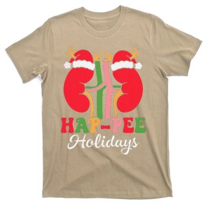 Retro Hap Pee Dialysis Kidney Nurse Santa Christmas Party T-Shirt