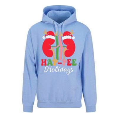 Retro Hap Pee Dialysis Kidney Nurse Santa Christmas Party Unisex Surf Hoodie