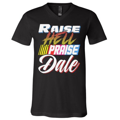 Raise Hell Praise Dale Retro Vintage V-Neck T-Shirt