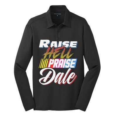 Raise Hell Praise Dale Retro Vintage Silk Touch Performance Long Sleeve Polo