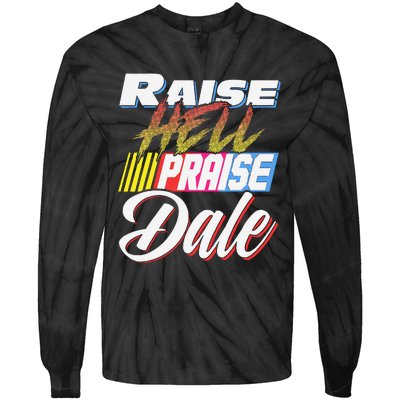 Raise Hell Praise Dale Retro Vintage Tie-Dye Long Sleeve Shirt