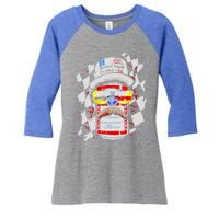 Raise Hell Praise Dale Vintage Funny Driking Beer Women's Tri-Blend 3/4-Sleeve Raglan Shirt