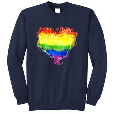 Rainbow Heart Pride Heart LGBT Pride Month Pride Celebration Tall Sweatshirt