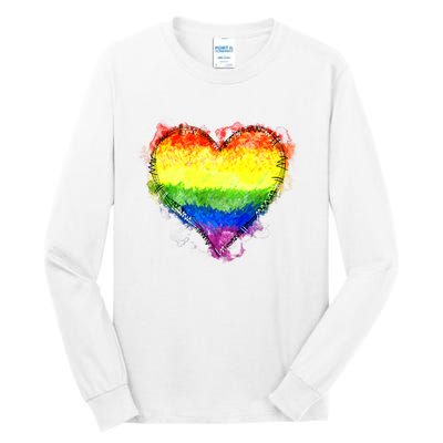 Rainbow Heart Pride Heart LGBT Pride Month Pride Celebration Tall Long Sleeve T-Shirt