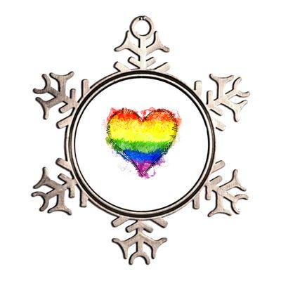 Rainbow Heart Pride Heart LGBT Pride Month Pride Celebration Metallic Star Ornament