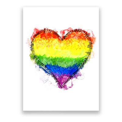 Rainbow Heart Pride Heart LGBT Pride Month Pride Celebration Poster