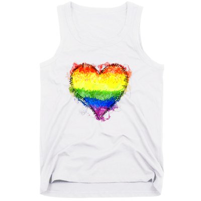 Rainbow Heart Pride Heart LGBT Pride Month Pride Celebration Tank Top