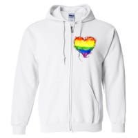 Rainbow Heart Pride Heart LGBT Pride Month Pride Celebration Full Zip Hoodie