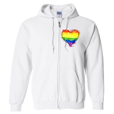 Rainbow Heart Pride Heart LGBT Pride Month Pride Celebration Full Zip Hoodie