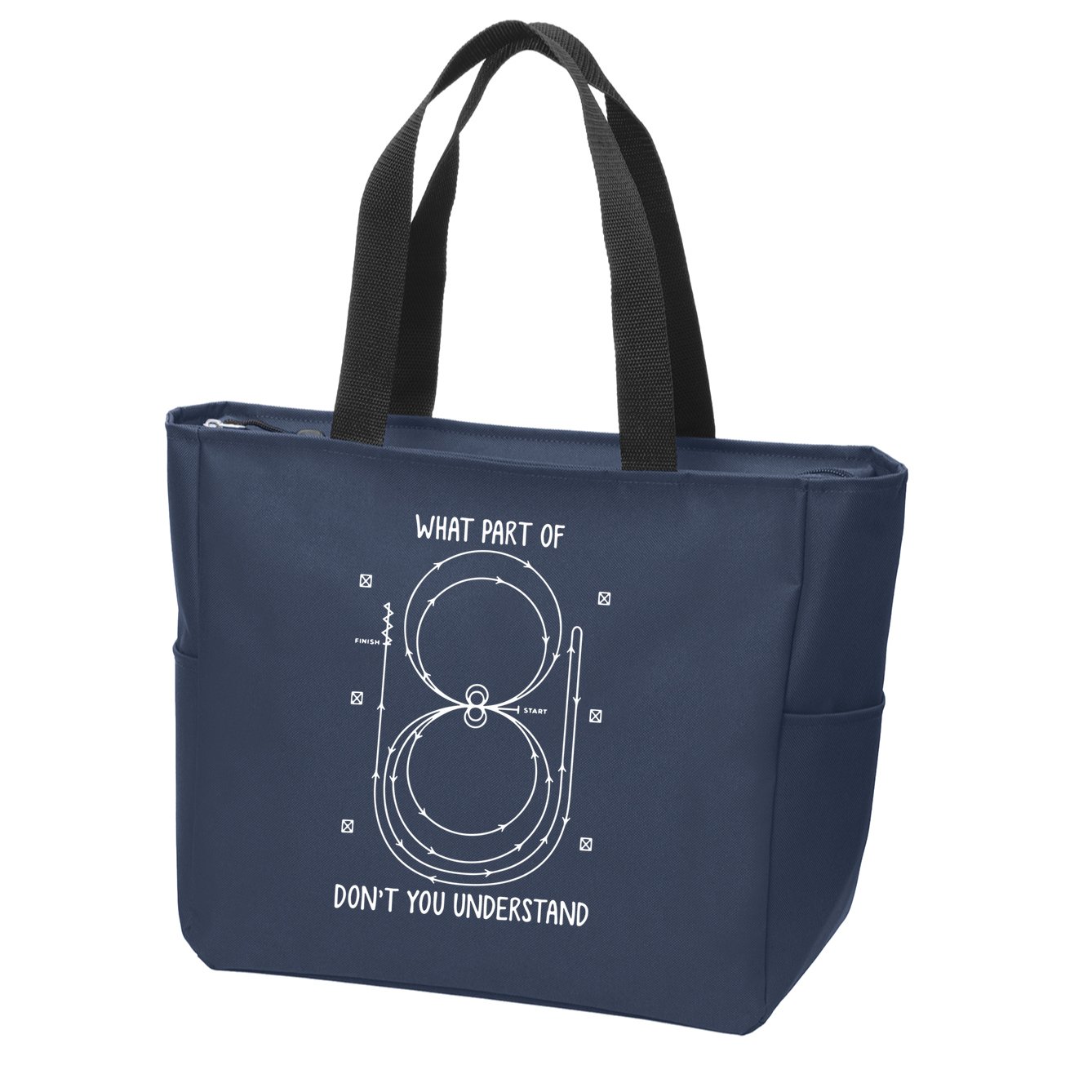 Reining Horse Pattern Western Riding Cowboy Equestrian Zip Tote Bag