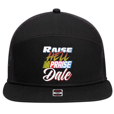 Raise Hell Praise Dale Retro Vintage 7 Panel Mesh Trucker Snapback Hat