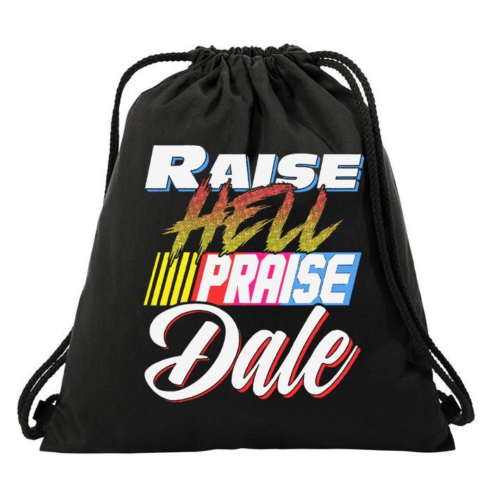 Raise Hell Praise Dale Retro Vintage Drawstring Bag