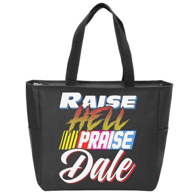 Raise Hell Praise Dale Retro Vintage Zip Tote Bag