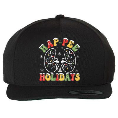 Retro Hap Pee Holidays Christmas Dialysis Nurse Kidney Xmas Wool Snapback Cap