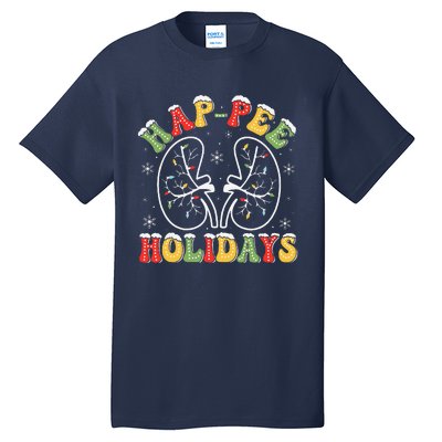 Retro Hap Pee Holidays Christmas Dialysis Nurse Kidney Xmas Tall T-Shirt