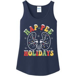 Retro Hap Pee Holidays Christmas Dialysis Nurse Kidney Xmas Ladies Essential Tank