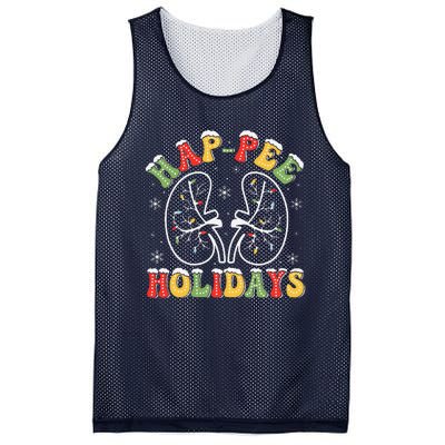 Retro Hap Pee Holidays Christmas Dialysis Nurse Kidney Xmas Mesh Reversible Basketball Jersey Tank