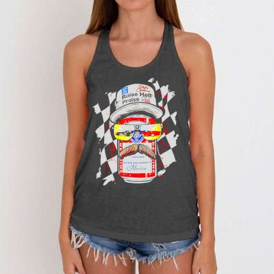 Raise Hell Praise Dale Vintage Funny Driking Beer Women's Knotted Racerback Tank