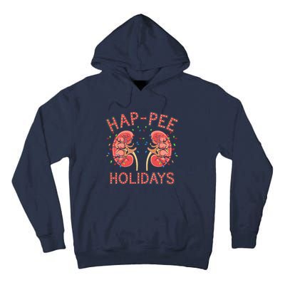 Retro Hap Pee Holidays Christmas Dialysis Nurse Kidney Xmas Tall Hoodie