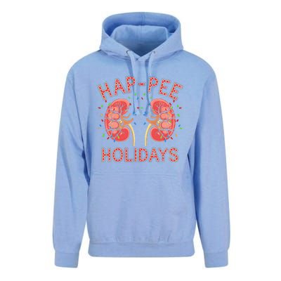 Retro Hap Pee Holidays Christmas Dialysis Nurse Kidney Xmas Unisex Surf Hoodie