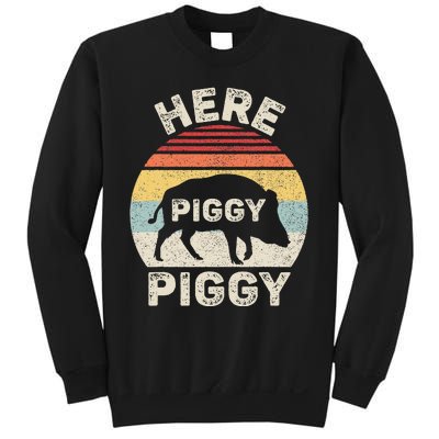 Retro Here Piggy Piggy Boar Hunting Pig Hog Hunter Sweatshirt