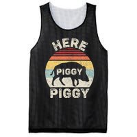 Retro Here Piggy Piggy Boar Hunting Pig Hog Hunter Mesh Reversible Basketball Jersey Tank