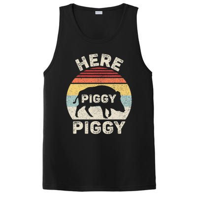 Retro Here Piggy Piggy Boar Hunting Pig Hog Hunter PosiCharge Competitor Tank