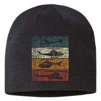 Retro Helicopter Pilot Vintage Aviation min Sustainable Beanie