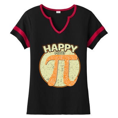 Retro Happy Pi Day Gift Math Teacher Geek Pi Day Ladies Halftime Notch Neck Tee