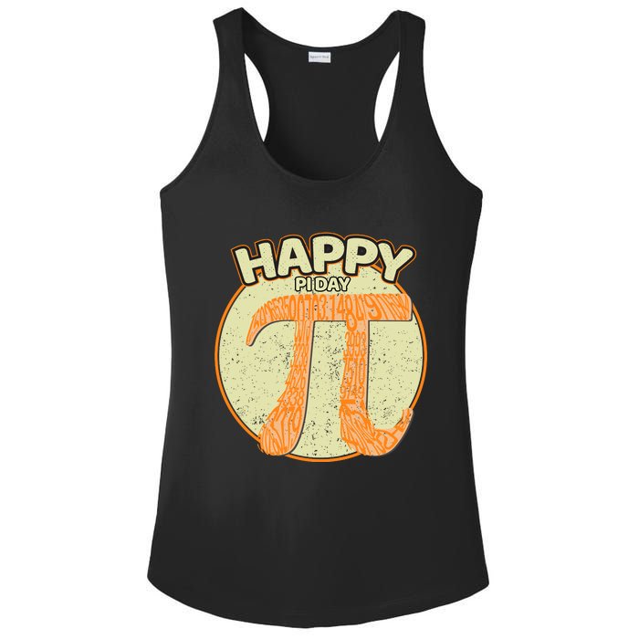 Retro Happy Pi Day Gift Math Teacher Geek Pi Day Ladies PosiCharge Competitor Racerback Tank