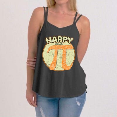 Retro Happy Pi Day Gift Math Teacher Geek Pi Day Women's Strappy Tank