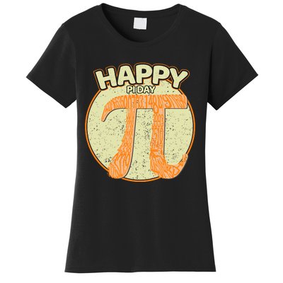 Retro Happy Pi Day Gift Math Teacher Geek Pi Day Women's T-Shirt