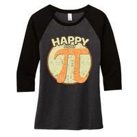 Retro Happy Pi Day Gift Math Teacher Geek Pi Day Women's Tri-Blend 3/4-Sleeve Raglan Shirt