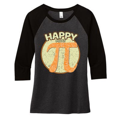 Retro Happy Pi Day Gift Math Teacher Geek Pi Day Women's Tri-Blend 3/4-Sleeve Raglan Shirt