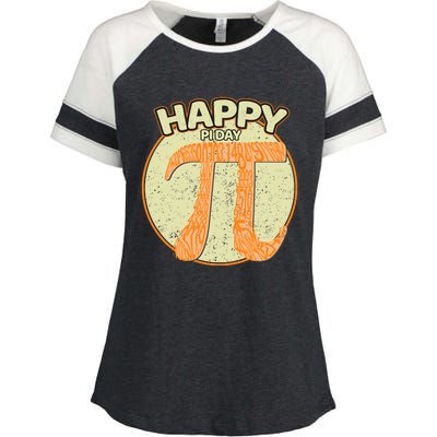 Retro Happy Pi Day Gift Math Teacher Geek Pi Day Enza Ladies Jersey Colorblock Tee