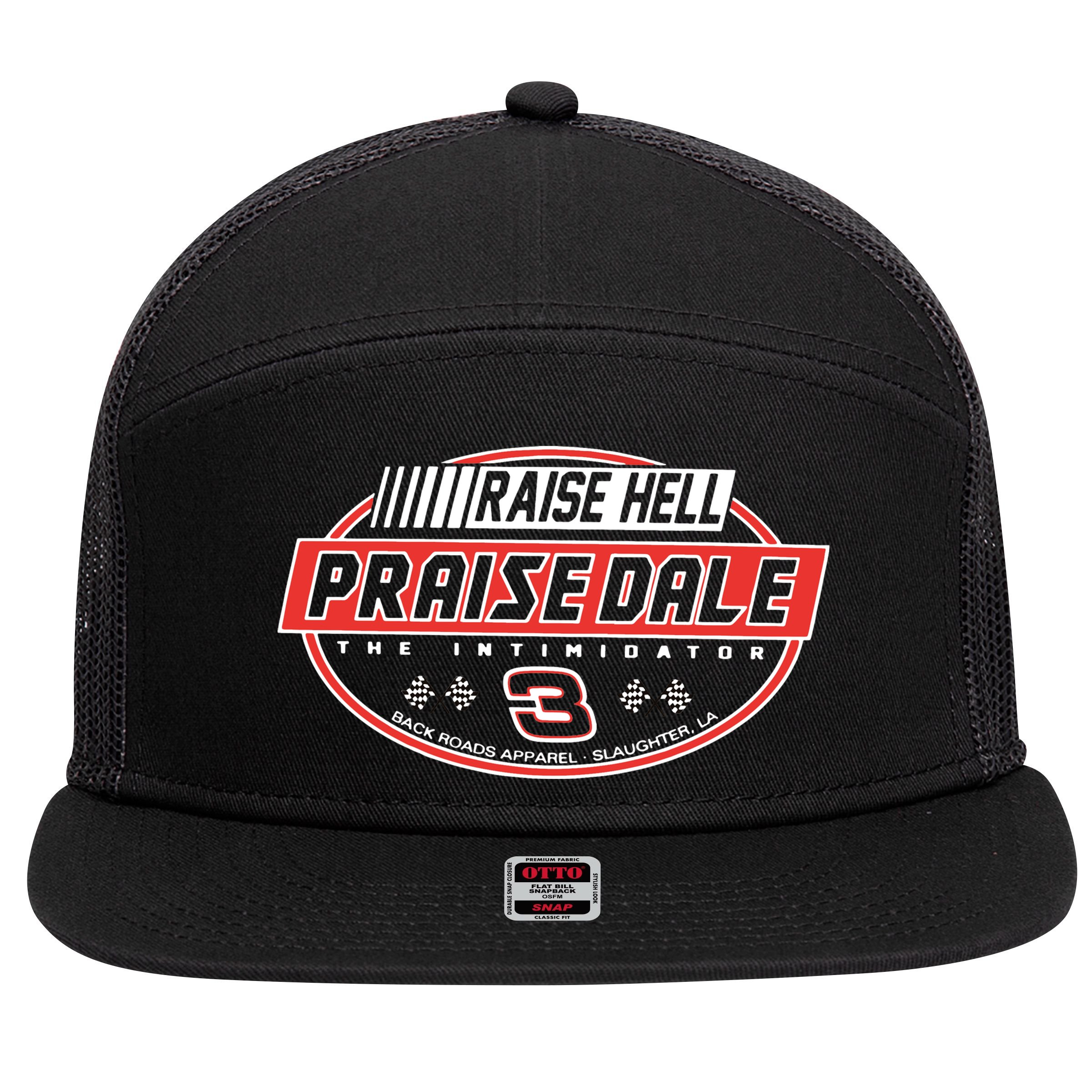 Raise Hell Praise Dale 7 Panel Mesh Trucker Snapback Hat