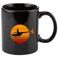 R44 Helicopter Pilot Aviation R44 Helicopter 11oz C Handle Ceramic Mug