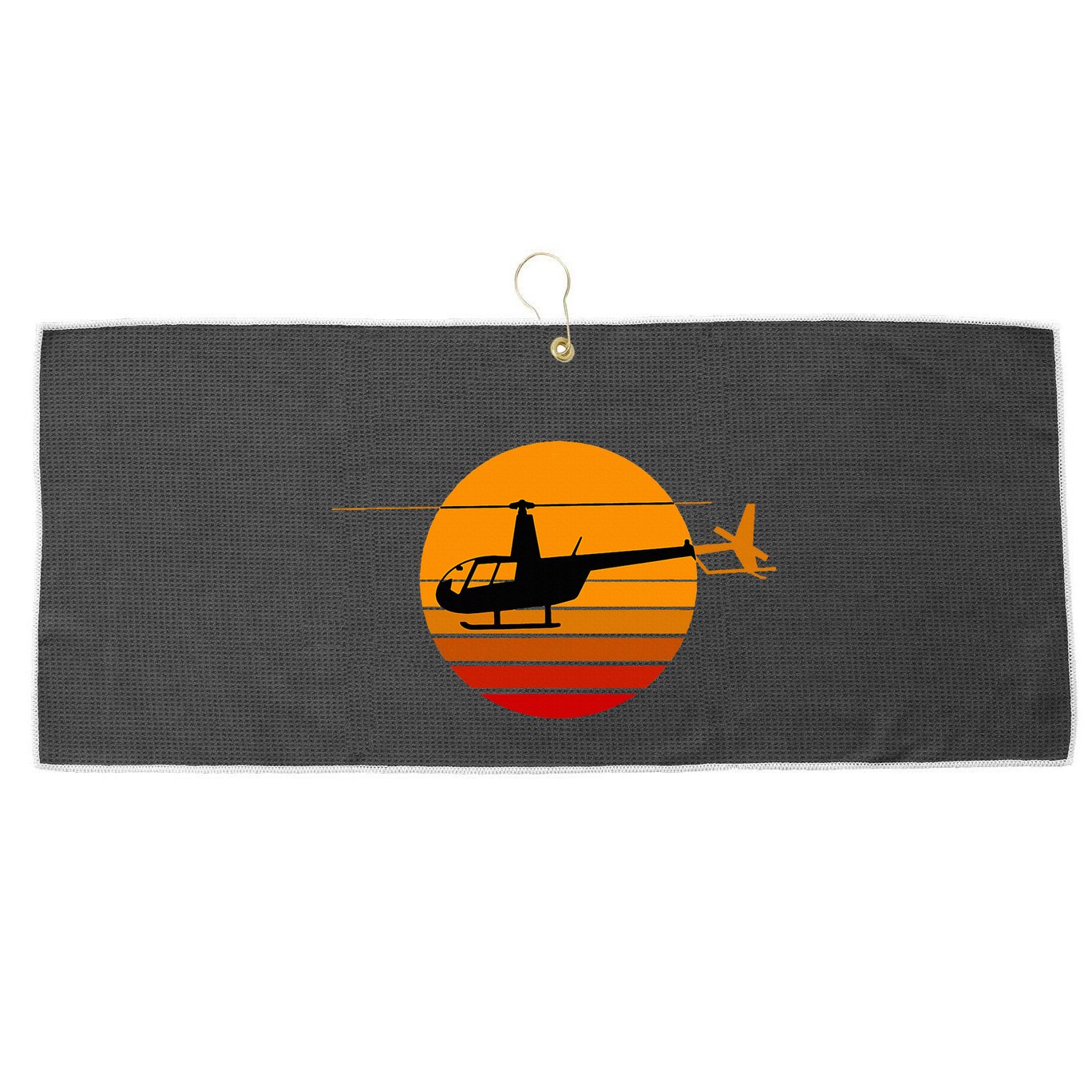 R44 Helicopter Pilot Aviation R44 Helicopter Large Microfiber Waffle Golf Towel