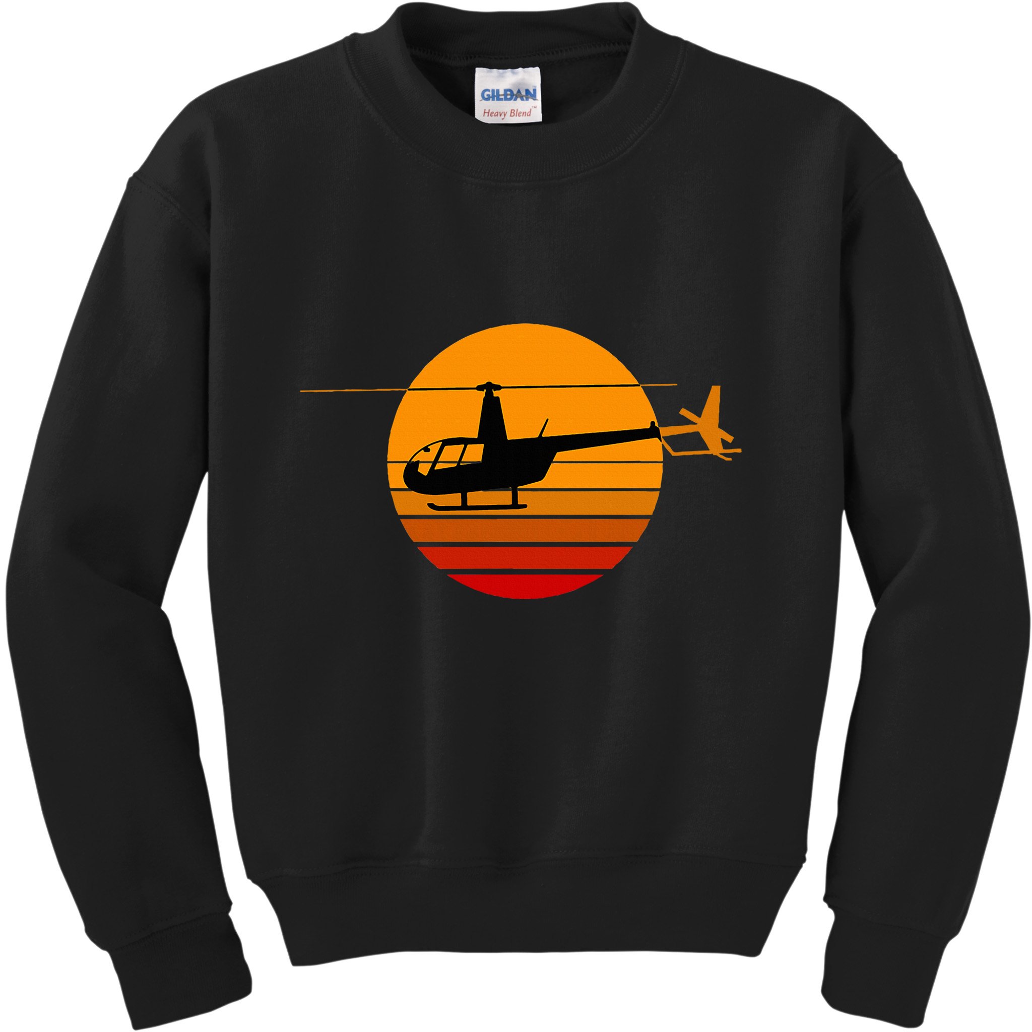 R44 Helicopter Pilot Aviation R44 Helicopter Kids Sweatshirt