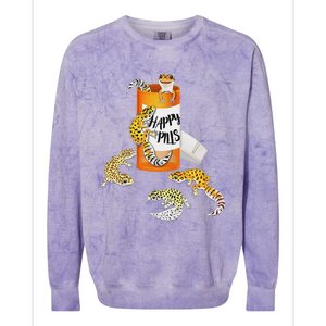 Reptile Happy Pills Leopard Gecko Lover Colorblast Crewneck Sweatshirt