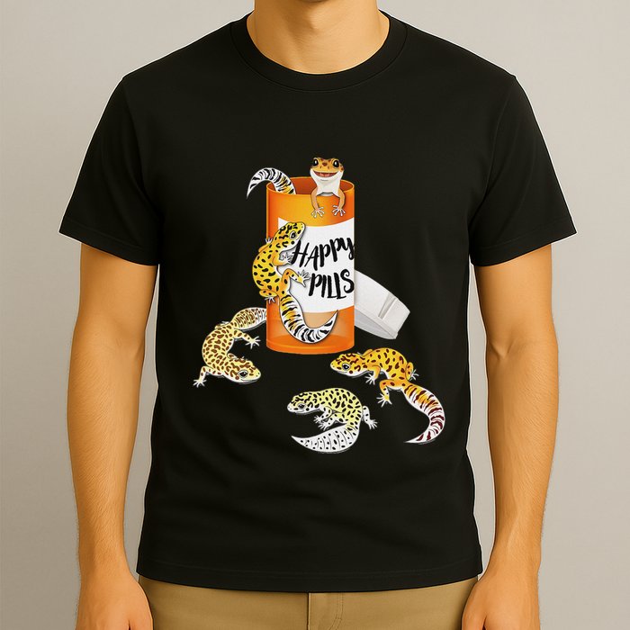 Reptile Happy Pills Leopard Gecko Lover T-Shirt