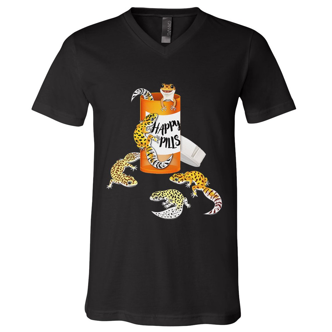 Reptile Happy Pills Leopard Gecko Lover V-Neck T-Shirt