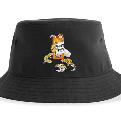 Reptile Happy Pills Leopard Gecko Lover Sustainable Bucket Hat