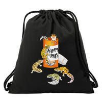 Reptile Happy Pills Leopard Gecko Lover Drawstring Bag